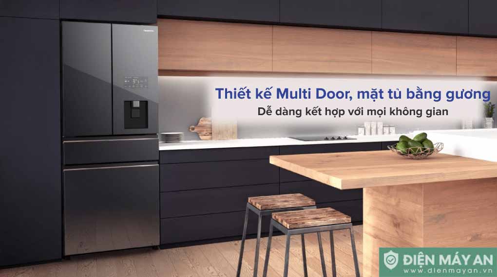 Tủ lạnh Panasonic Inverter 540 lít Multi Door NR-YW590YMMV